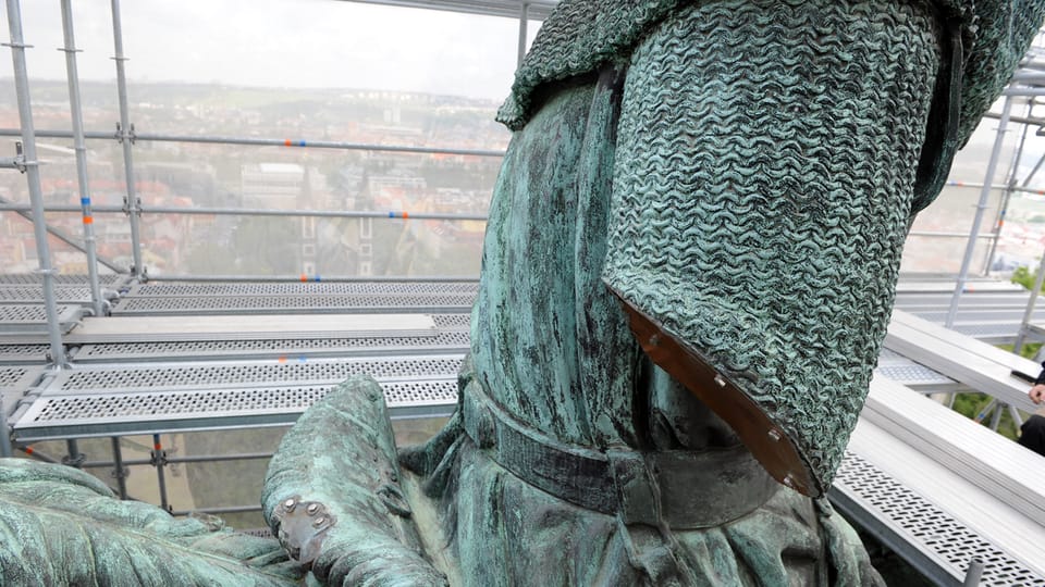 Rekonstruktion der Statue von Jan Žižka | Foto: Filip Jandourek,  Český rozhlas