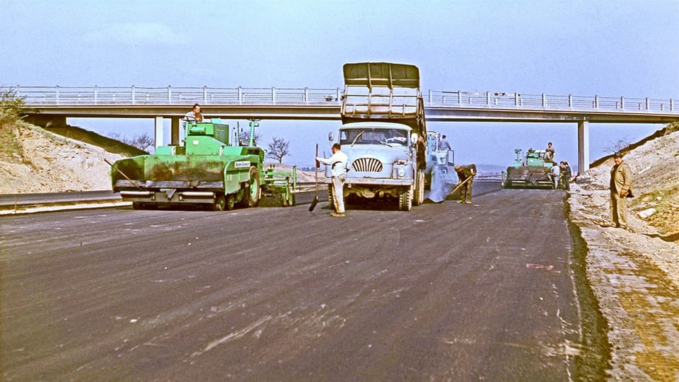 Bau des ersten Abschnitts der Autobahn D1 | Foto:  Straßen- und Autobahndirektion