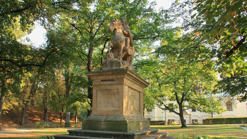 Reiterstatue des Fürsten Wenzel auf dem Vyšehrad | Foto: Barbora Němcová, Radio Prague International Reiterstatue des Fürsten Wenzel auf dem Vyšehrad | Foto: Barbora Němcová, Radio Prague International