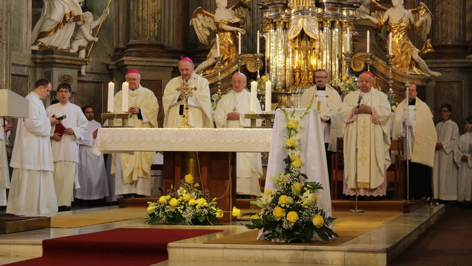 Festmesse in der Basilika Mariä Heimsuchung (Foto: Aleš Spurný, Archiv des Tschechischen Rundfunks) Festmesse in der Basilika Mariä Heimsuchung (Foto: Aleš Spurný, Archiv des Tschechischen Rundfunks)