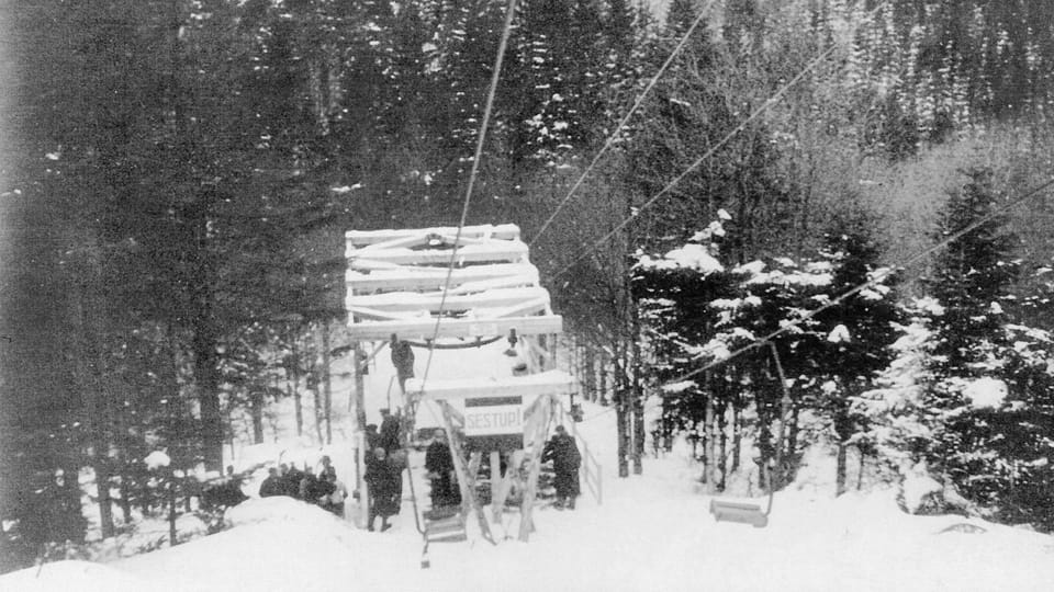 Untere Station im Jahr 1940 | Foto: Archiv von Jan Šrubař / Podhorská jednota Radhošť