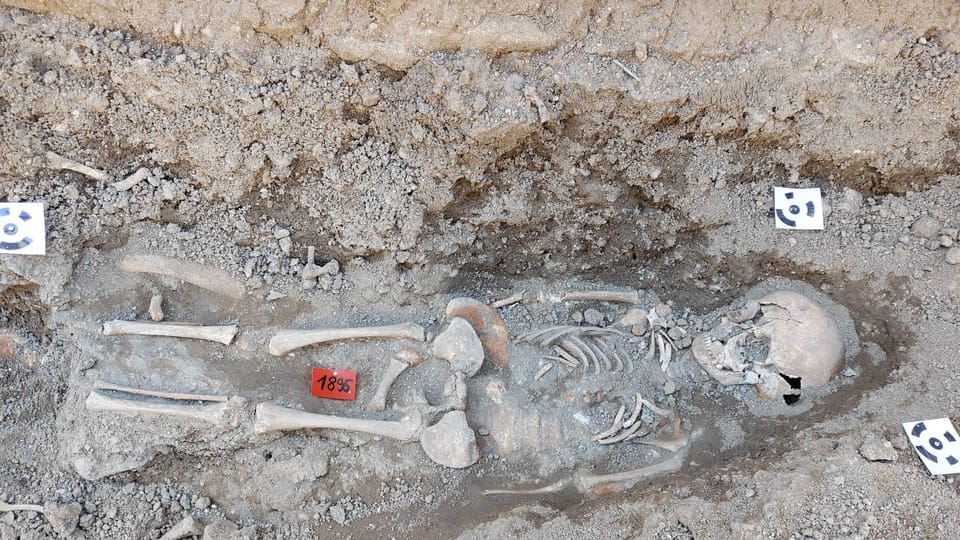 Das Skelett des Kindes | Foto: Irena Šarounová,  Tschechischer Rundfunk