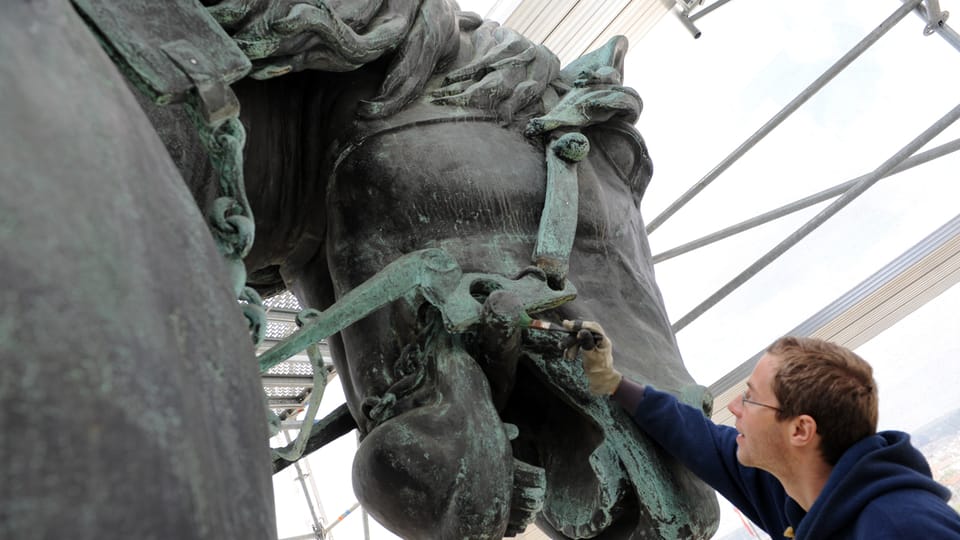 Rekonstruktion der Statue von Jan Žižka | Foto: Filip Jandourek,  Český rozhlas