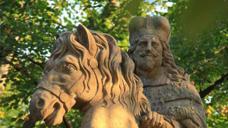 Reiterstatue des Fürsten Wenzel auf dem Vyšehrad | Foto: Barbora Němcová, Radio Prague International Reiterstatue des Fürsten Wenzel auf dem Vyšehrad | Foto: Barbora Němcová, Radio Prague International