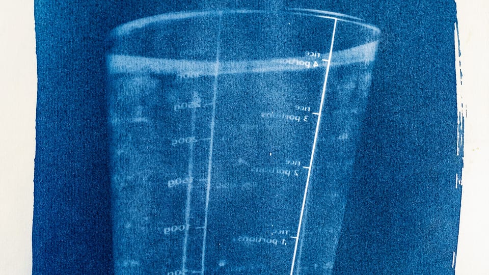 Barbora Trnková, Cyanotype: Self-Portrait of Inhuman Material, 2022–2023, ASMR audio track, cyanotype | Foto: Barbora Trnková Barbora Trnková, Cyanotype: Self-Portrait of Inhuman Material, 2022–2023, ASMR audio track, cyanotype | Foto: Barbora Trnková
