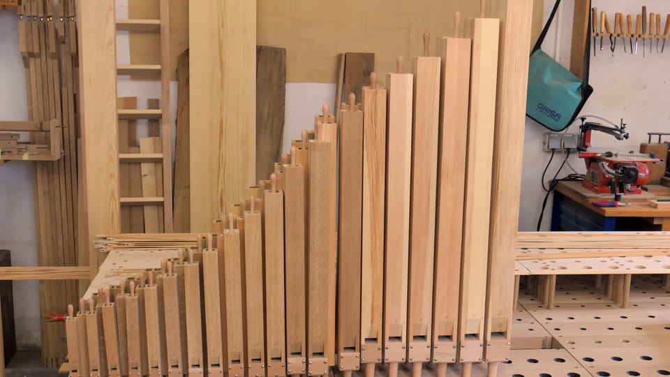 Neue gedackte Holzpfeifen | Foto: Hermann Zinggrebe Neue gedackte Holzpfeifen | Foto: Hermann Zinggrebe