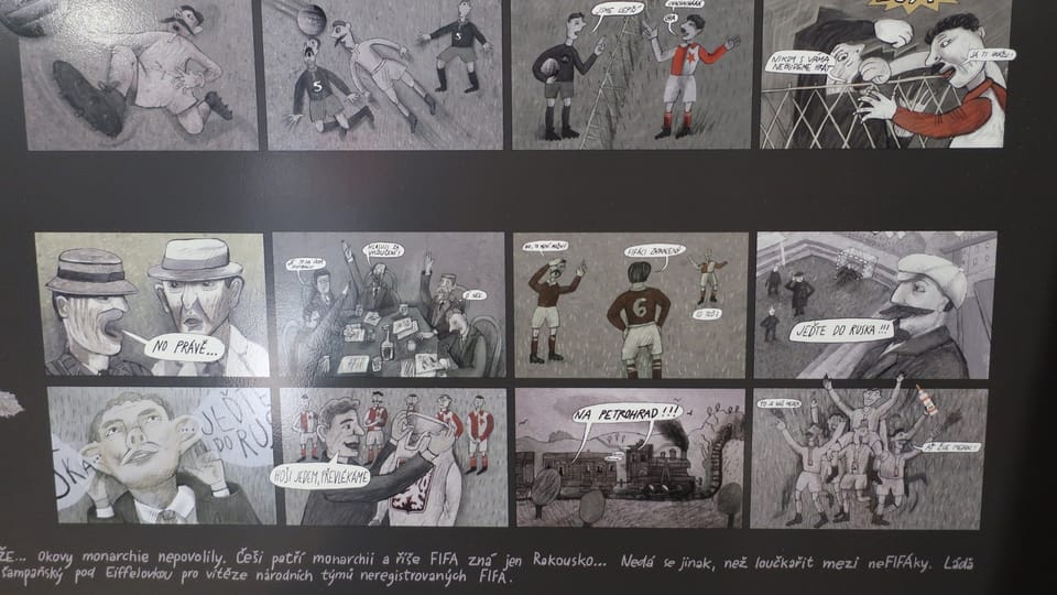 Ausstellung „Fußball im Jahrhundert der Fouls“ (Foto: Martina Schneibergová) Ausstellung „Fußball im Jahrhundert der Fouls“ (Foto: Martina Schneibergová)