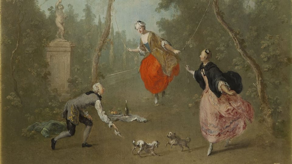 Norbert Grund: Dame auf Schaukel (Foto: Archiv der Prager Nationalgalerie) Norbert Grund: Dame auf Schaukel (Foto: Archiv der Prager Nationalgalerie)
