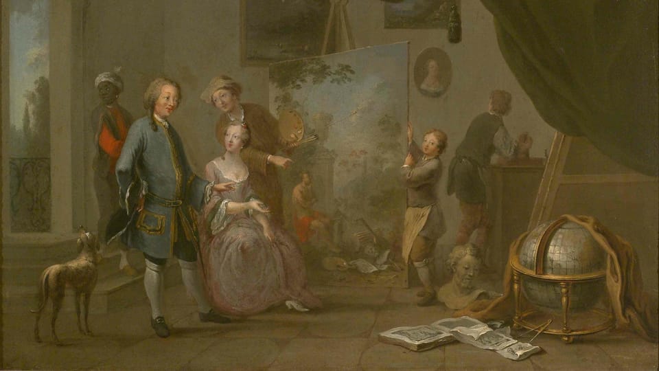 Norbert Grund: Der Besuch im Atelier (Foto: Archiv der Prager Nationalgalerie) Norbert Grund: Der Besuch im Atelier (Foto: Archiv der Prager Nationalgalerie)