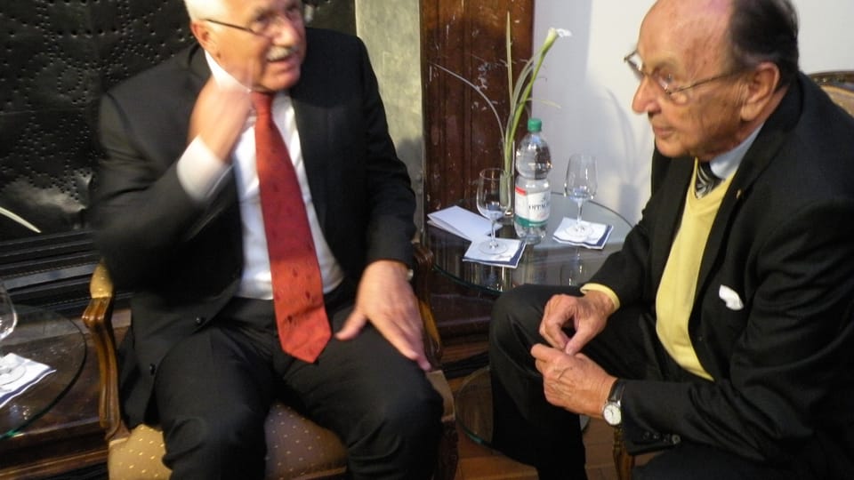 Václav Klaus und Hans-Dietrich Genscher Václav Klaus und Hans-Dietrich Genscher