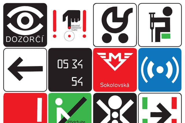 Prager U-Bahn-Navigationssystem von Jiří Rathouský | Foto: Projekt Identita