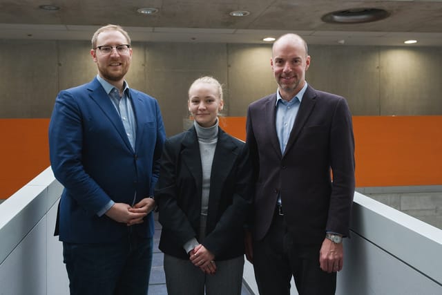 Von links: Fabian Möpert,  Bianca Brendel und Petr Valenta | Foto: Barbora Navrátilová,  Radio Prague International