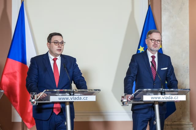 Jan Lipavský und Petr Fiala | Foto: Regierungsamt der Tschechischen Republik