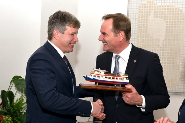 Roman Onderka und Burkhard Jung in 2014  | Foto: Stadt Leipzig / Städtepartnerschaft Leipzig – Brno