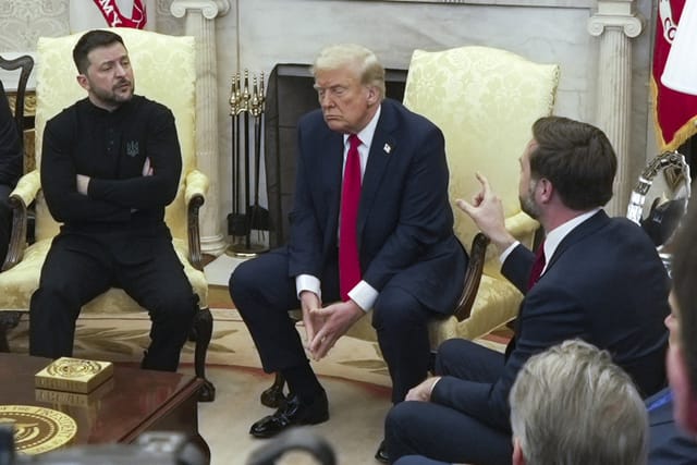 Wolodymyr Selenskyj,  Donald Trump und JD Vance | Foto: Mystyslav Chernov,  ČTK/AP
