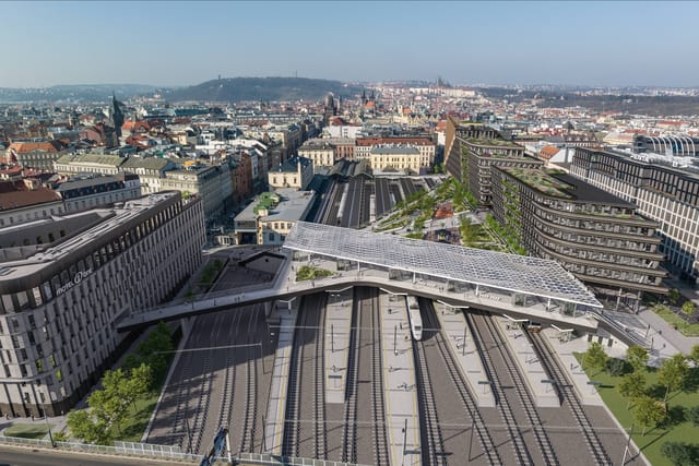 Visualisierung des Masaryk-Bahnhofs in Prag | Foto: Tschechische Eisenbahnverwaltung