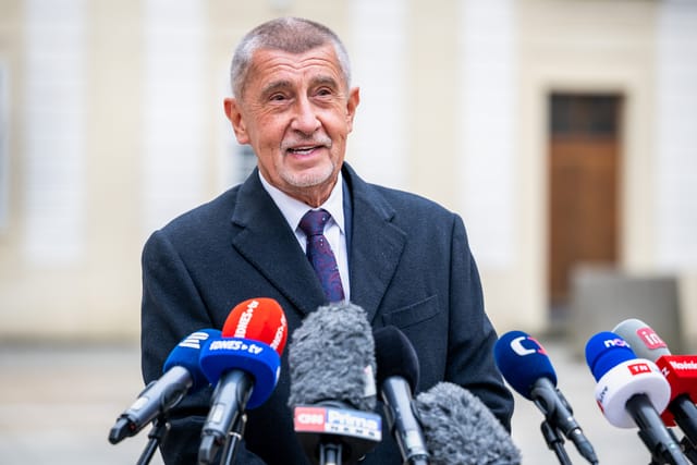 Der Ano-Vorsitzende Andrej Babiš nach einem Treffen mit Staatspräsident Petr Pavel | Foto: Zuzana Jarolímková,  iROZHLAS.cz