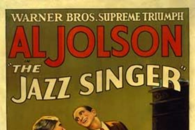 Poster zum ersten Tonfilm in der Geschichte The Jazzsinger,  1927  (public domain)