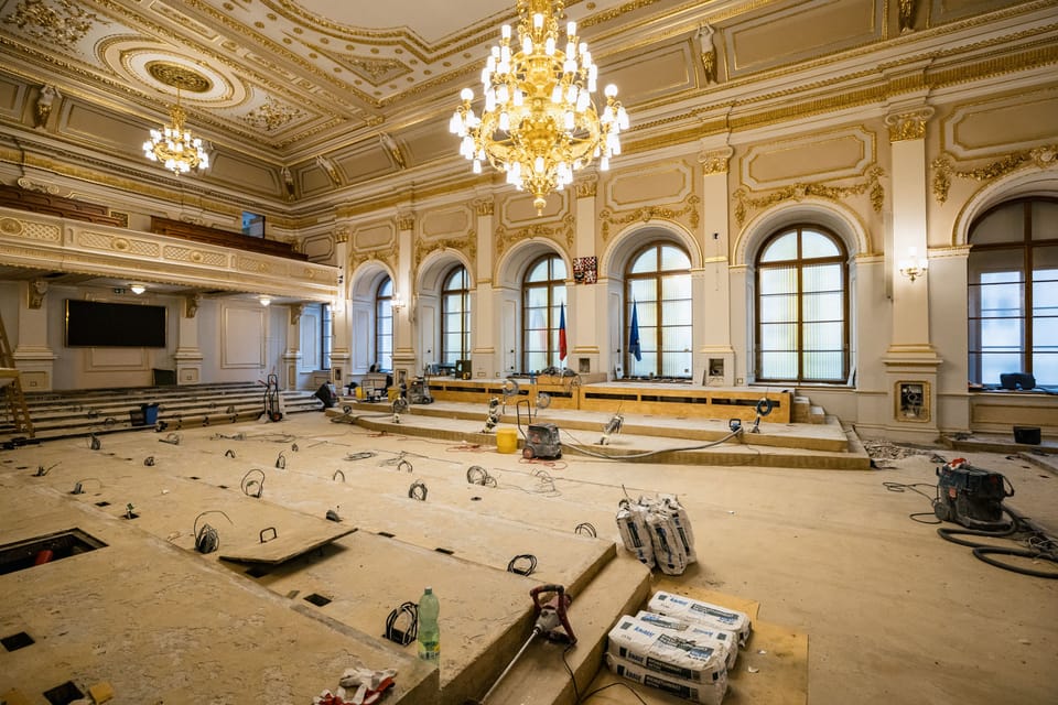 Renovierung des Hauptsitzungssaals der Abgeordnetenkammer | Foto: Lukáš Janičina,  Abgeordnetenkammer des Parlaments der Tschechischen Republik