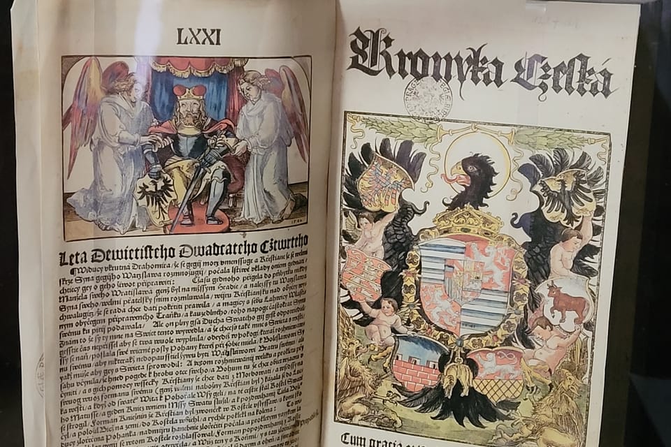 Die böhmische Chronik von Václav Hájek von Libočany | Foto: Hana Slavická, Radio Prague International Die böhmische Chronik von Václav Hájek von Libočany | Foto: Hana Slavická, Radio Prague International