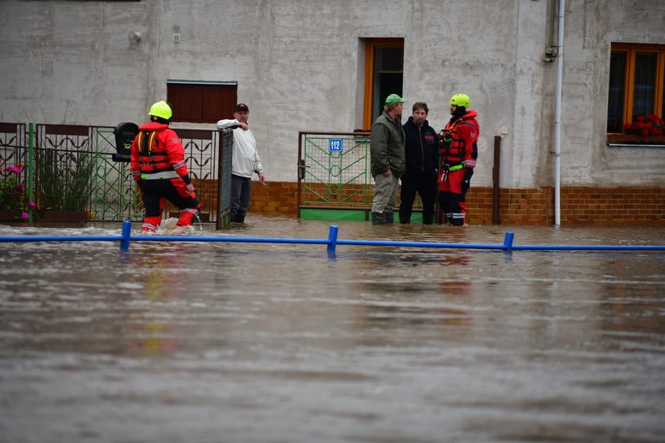 Freiwillige Feuerwehrleute in Hrochův Týnec | Foto: Honza Ptáček,  Tschechischer Rundfunk