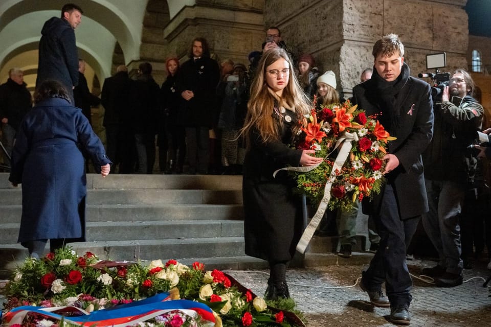 Pieta zum Jahrestag der Verbrennung von Jan Palach an der Philosophischen Fakultät der Karlsuniversität | Foto: Zuzana Jarolímková, iROZHLAS.cz Pieta zum Jahrestag der Verbrennung von Jan Palach an der Philosophischen Fakultät der Karlsuniversität | Foto: Zuzana Jarolímková, iROZHLAS.cz