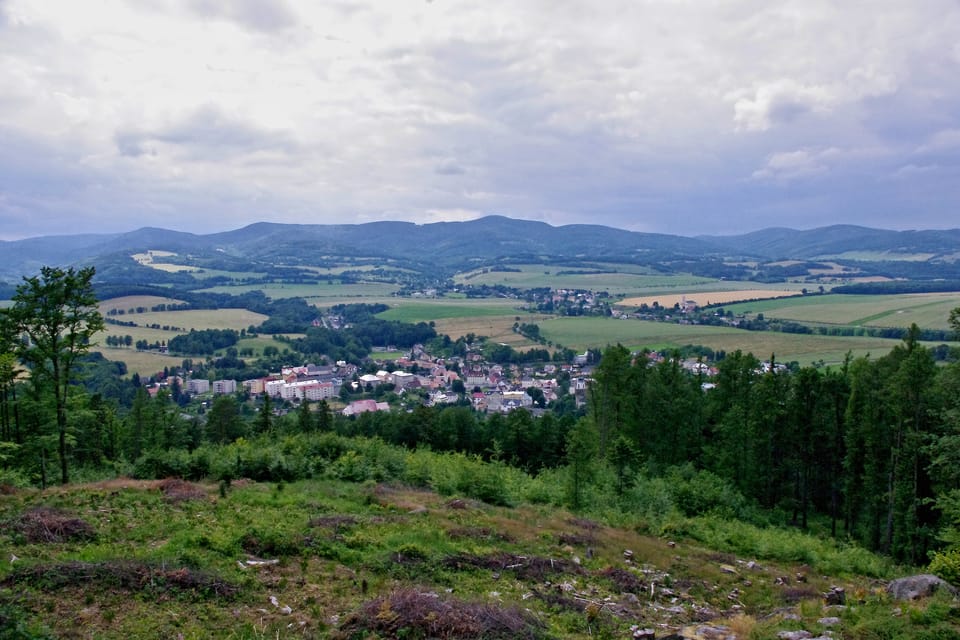 Blick auf Rychlebské hory und Špičák | Foto: Miroslav Kobza, Tschechischer Rundfunk Blick auf Rychlebské hory und Špičák | Foto: Miroslav Kobza, Tschechischer Rundfunk