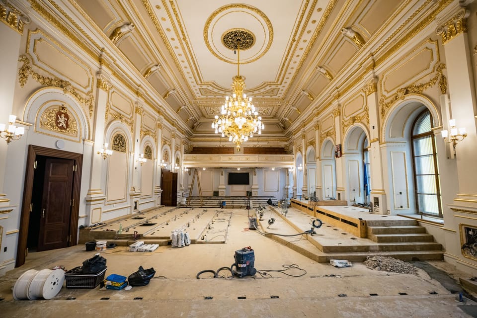 Renovierung des Hauptsitzungssaals der Abgeordnetenkammer | Foto: Lukáš Janičina,  Abgeordnetenkammer des Parlaments der Tschechischen Republik